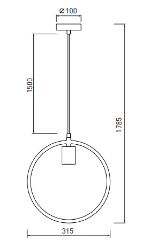 Decor Fija witte ronde eenpunts hanglamp 2898