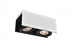Decor Verso zwart wit plafondlamp met bewegende kop 2 lichtbronnen 4250