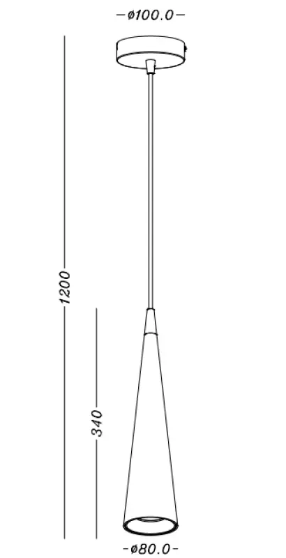 Decor Evi conische aluminium hanglamp wit 4397