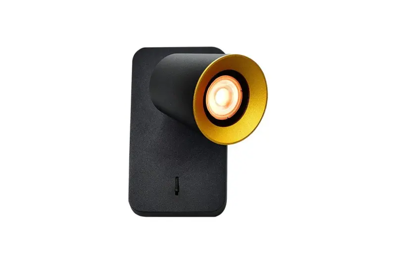 Decor Elli moderne zwarte wandlamp met schakelaar en 1 lichtbron 4533