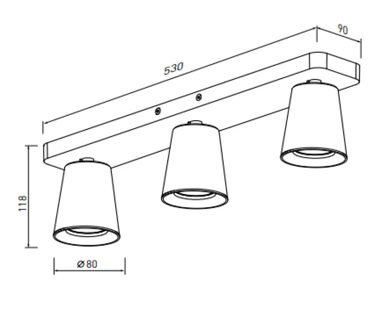 Decor Elli moderne witte plafondlamp met 3 lichtbronnen 4502