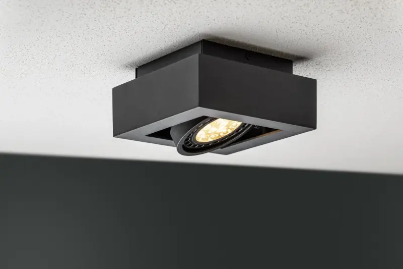 Decor Loid functionele zwarte 1-punts plafondlamp met 1 lichtbron 4687