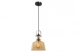 Decor Muscari II hanglamp amber kleurig in metallic uitvoering en messing lamphouder 3565
