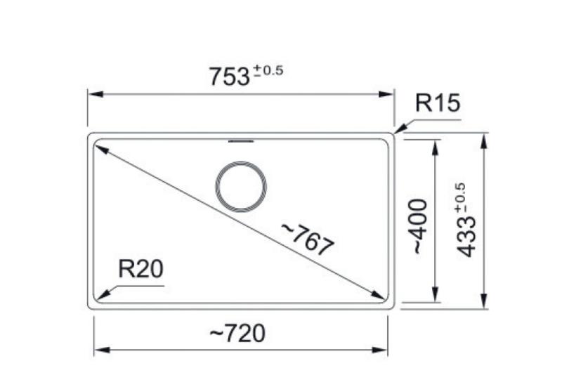 Franke Maris MRG 110-72 Fragranite oyster spoelbak onderbouw