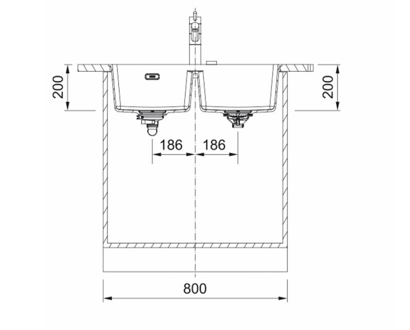 Franke Maris MRG 120-35-35 Fragranite Stone grey dubbele spoelbak onderbouw