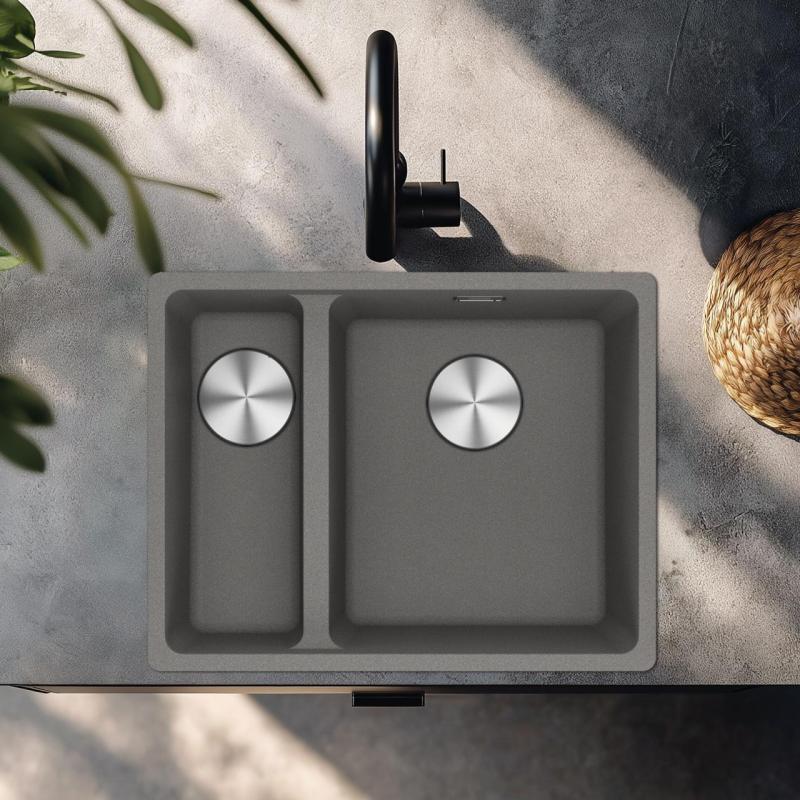 Franke Maris MRG 260-34-15 Fragranite Stone grey spoelbak Bak Rechts vlakinbouw