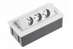 Indux Flip Medium keuken stopcontact penaarde in het werkblad of bovenkast wit met 3 stopcontacten 1208957845
