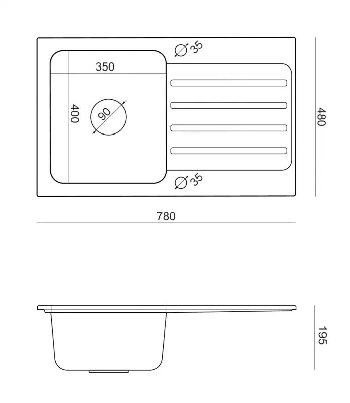 Quadri Fusion opbouw rvs spoelbak met zilver hardsteen graniet afdruipgedeelte 78x48 omkeerbaar 1208957877