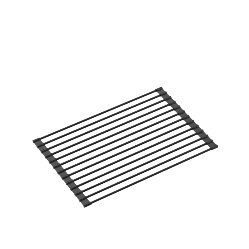 Quadri Kendal zwarte graniet spoelbak 60x44  met afdruipgedeelte, kraan en vloeistofdispenser 1208957889