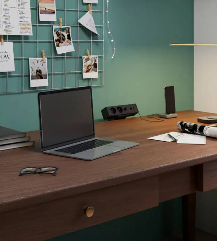 Indux Desk buro of tafel mat zwart randaarde stopcontact (2x) met 1xUSB A, 1xUSB C, 1xRJ45 en 1xHDMI 1208957922