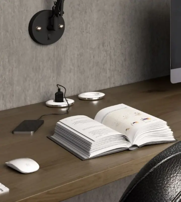 Indux Cover inbouw penaarde mat wit Stopcontact met afsluitbare Deksel 1208957925