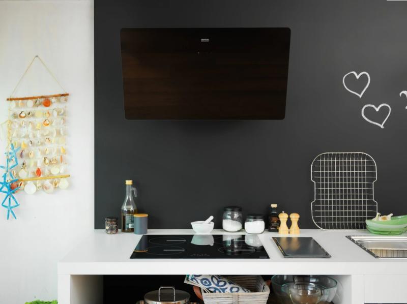 Franke Smart vertikaal zwart glas afzuigkap 80cm 110.0377.735