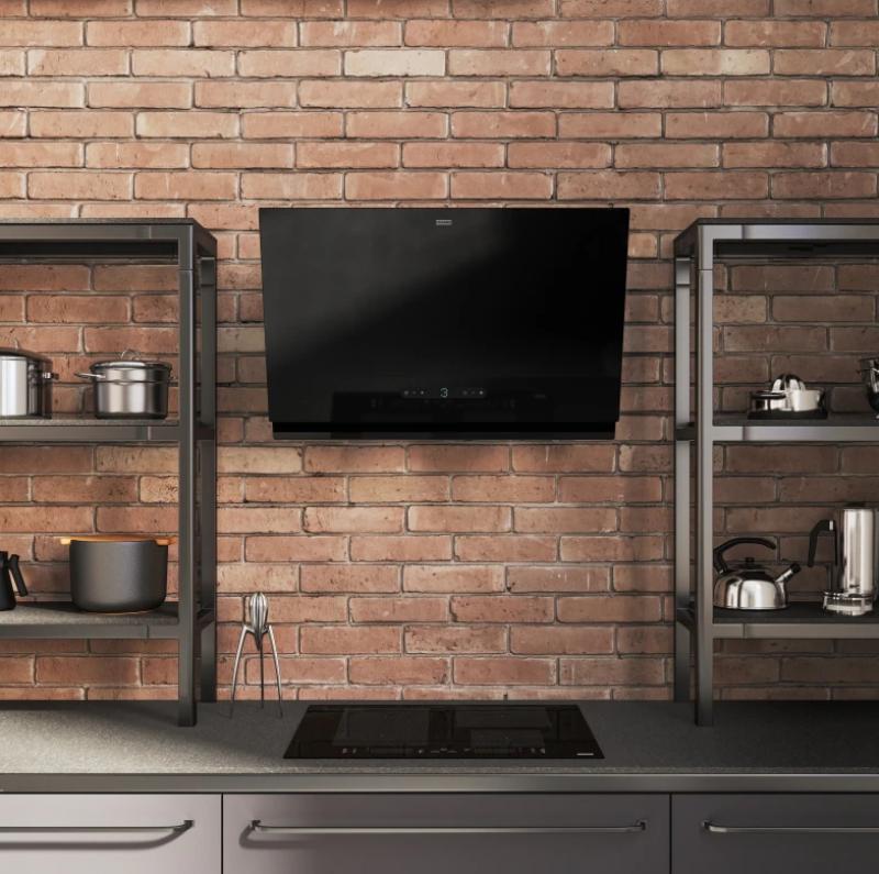 Franke Maris 2.0 Pro verticaal zwart glas afzuigkap 80cm 330.0682.358