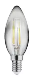 Decor Lumiere ovale led lamp E14 Filament warm wit 2700K Rookglas 35mm