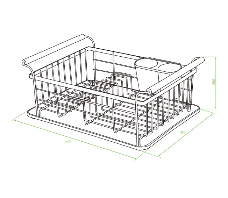 EPKA Bamboo zwart afdruiprek afwasrek staal 1208958219
