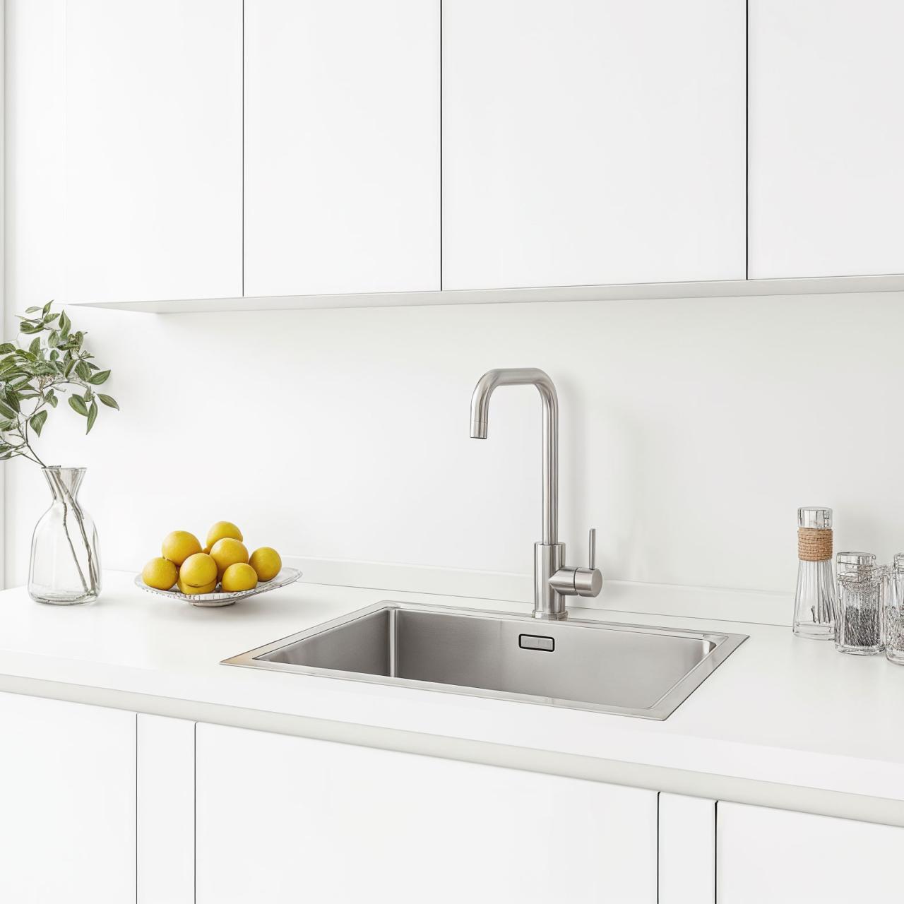 Ausmann Inox Square keukenkraan draaibare uitloop volledig RVS 1208958309