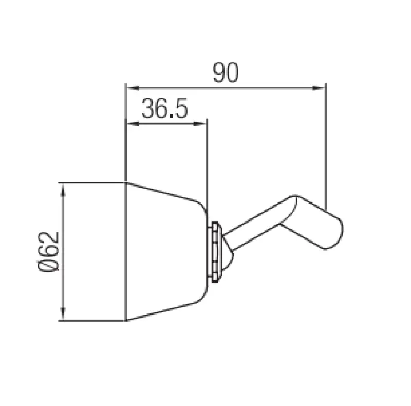 PB Unix kantelbare handdouchehouder rvs 1208958355