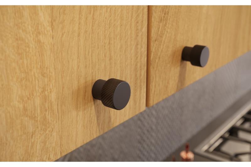 Aluminium knob STRUCTURE black matt 1208959148