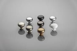 Steel knob BERGAMO satin 1208959155