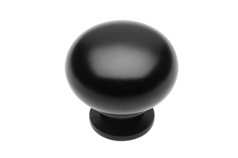 Steel knob BERGAMO black mat 1208959160