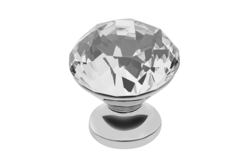 Zamak knob Crystal Palace B 25mm chrome + CRYSTAL 1208959270
