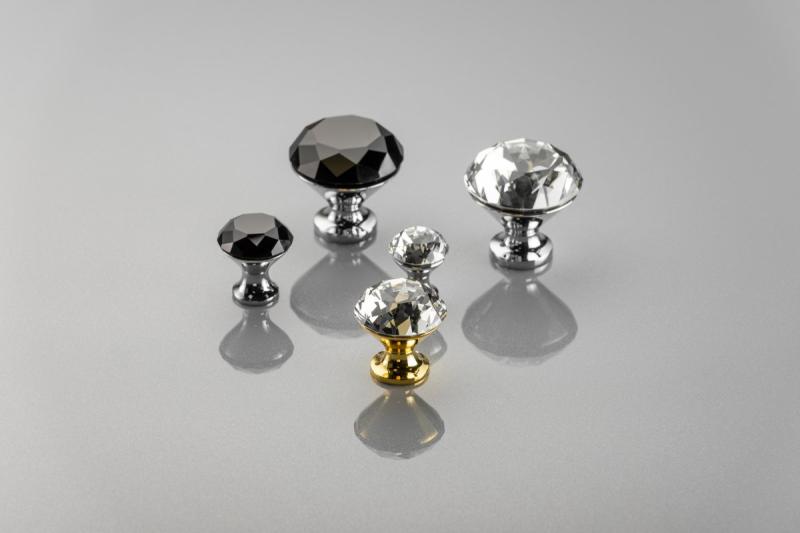 Zamak knob Crystal Palace B 30mm chrome + CRYSTAL 1208959272