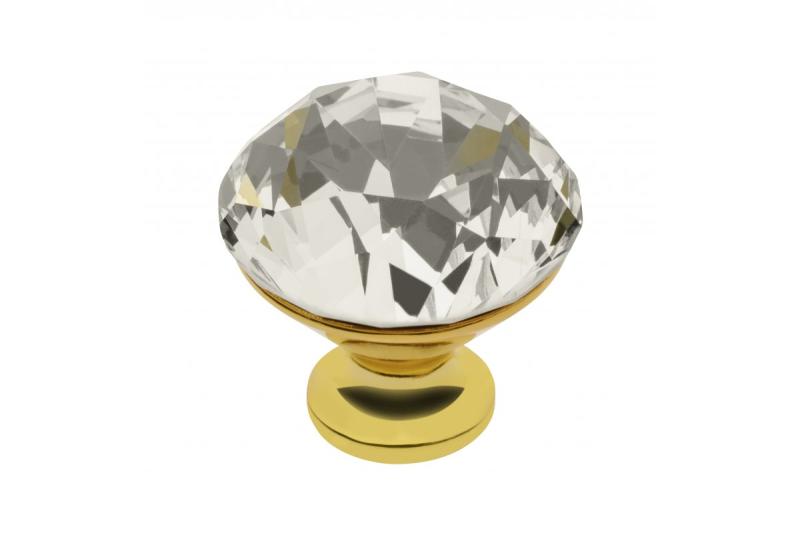 Zamak knob Crystal Palace B 30mm gold + CRYSTAL 1208959273