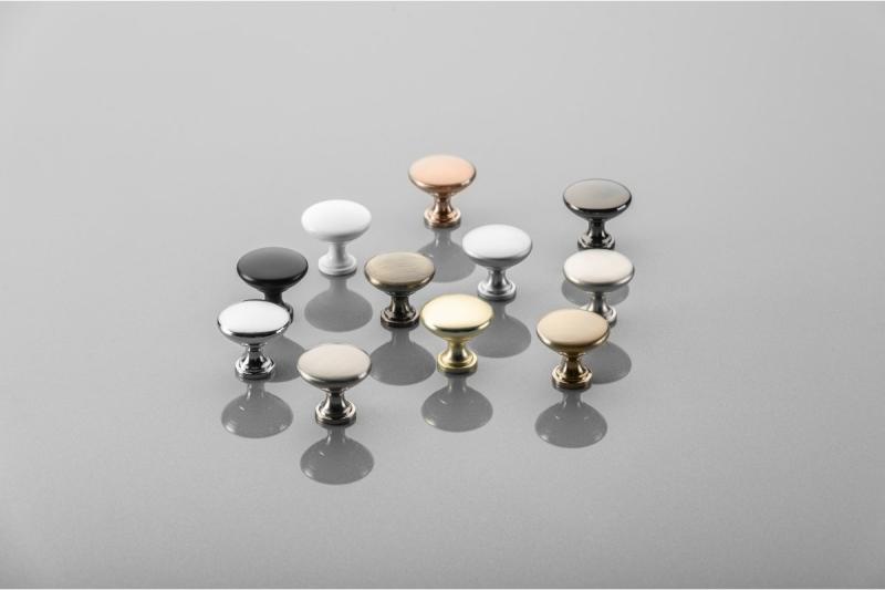 Zamak knob TERNI brushed steel 1208959324