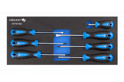 Hoegert 7-lade gereedschapskast met een zijdeur met accessoires 544 stuks. 1208962010