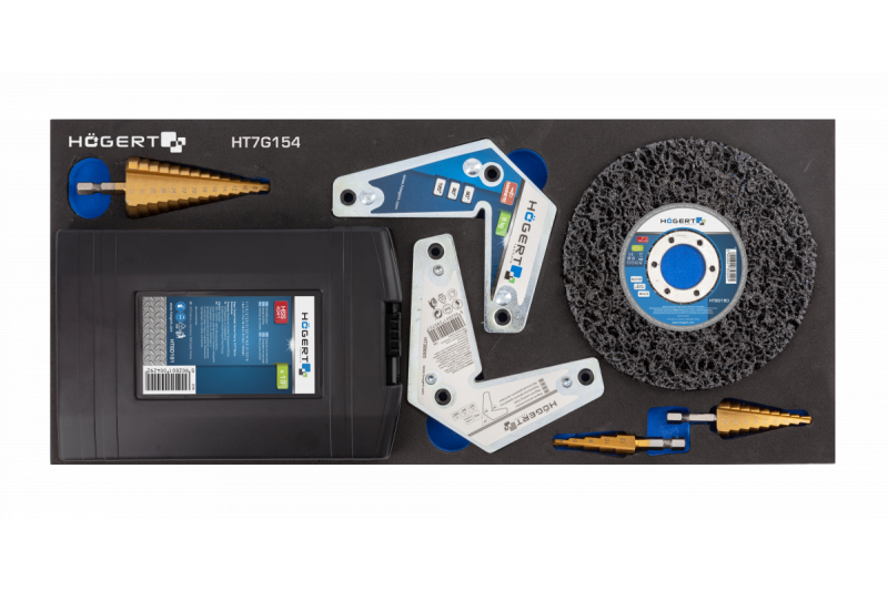 Hoegert 7-lade gereedschapskast met een zijdeur met accessoires 544 stuks. 1208962010