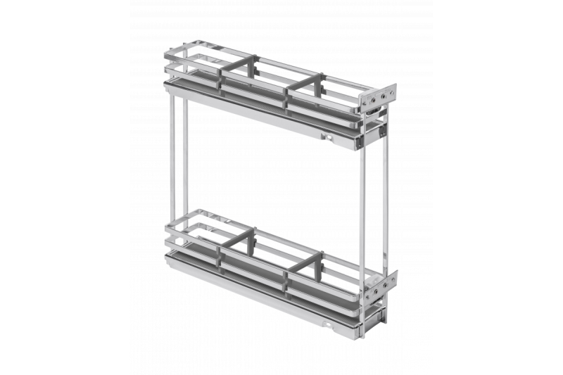 Side cargo basket MovixPro, 2 shelves, for 150mm cabinet, without slides, chrome 1208962392
