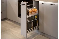 Side cargo basket MovixPro, 2 shelves, for 200mm cabinet, without slides, chrome 1208962396