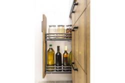 Side cargo basket MovixPro, 2 shelves, for 200mm cabinet, without slides, anthracite RAL 7024 1208962398