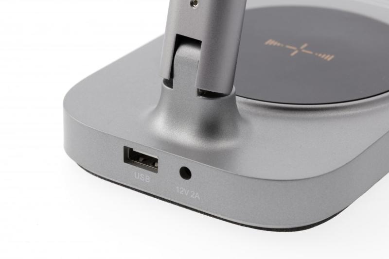 Decor Bureau lamp Bressi 8W 450lm AC220-240V 3-CCT Draadloos Opladen USB PF>0 5 RA>80 Grijs 1208962480