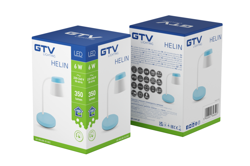 Decor Bureaulamp Helin 6W 350lm AC220-240V 3-CCT PF> 0,5 RA>80 Blauw 1208962493