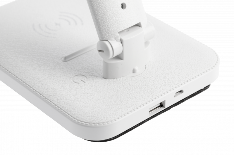 Decor IZUKA LED bureaulamp 6W 400lm AC220-240V 50/60Hz CCT inductieve oplader wit. 1208962496