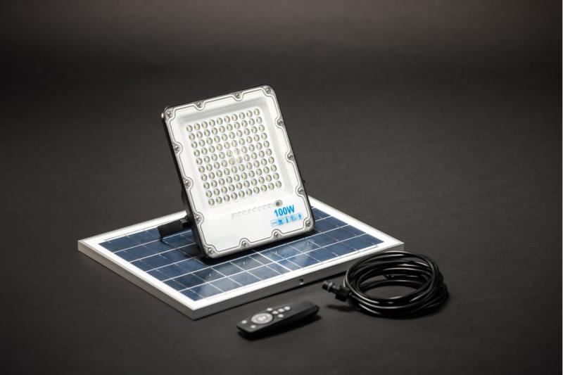 Solar LED floodlight BRAVOS, 50W, 500lm, 6400K, IP65, 120°, solar panel, remote control, 3y 1208962684