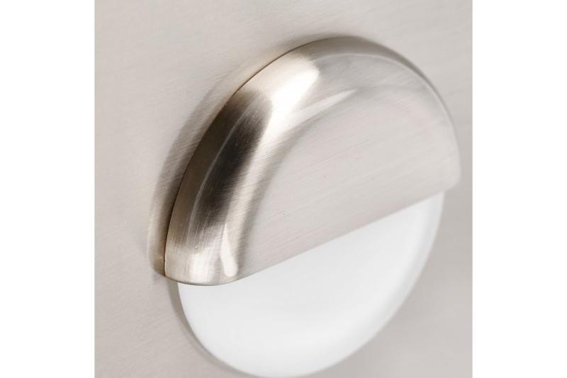 Decor LED traparmatuur ESCADA KB DC12V vierkante matglazen kap 0 8W 70lm 4000K inox kabel 150cm.