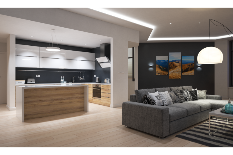 Decor LED-armatuur LEON 35W 3200lm AC220-240V 50/60Hz 120° IP40 4000K opgehangen/plafond wit. 1208962911