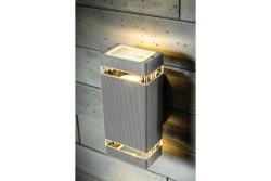 Decor Wandarmatuur met twee richtingen NESSA GU10 MAX. 2x50W IP54 AC220-240V 50/60Hz grijs. 1208963008