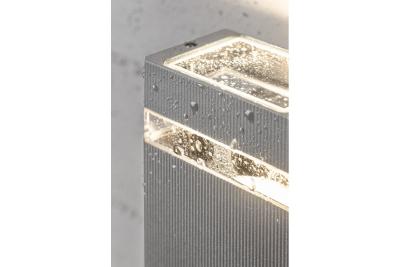 Decor Wandarmatuur één richting NESSA GU10 MAX. 50W IP54 AC220-240V 50/60Hz grijs. 1208963010