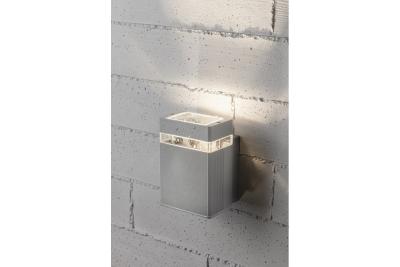 Decor Wandarmatuur één richting NESSA GU10 MAX. 50W IP54 AC220-240V 50/60Hz grijs. 1208963010