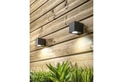 Decor Gevelarmatuur met eenrichtingsverkeer TIAGO KW GU10 MAX.35W IP54 AC220-240V 50/60Hz zwart. 1208963206