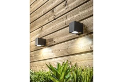Decor Gevelarmatuur met eenrichtingsverkeer TIAGO KW GU10 MAX.35W IP54 AC220-240V 50/60Hz zwart. 1208963206