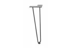 Hairpin ARTO leg with a foot, 2 rods, 10 x 406 mm, black 1208963519
