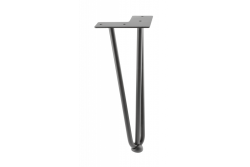 Hairpin ARTO leg with foot, 3 rods, 10 x 304 mm, black 1208963521