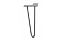 Hairpin ARTO leg with foot, 2 rods, 12 x 304 mm, black 1208963524