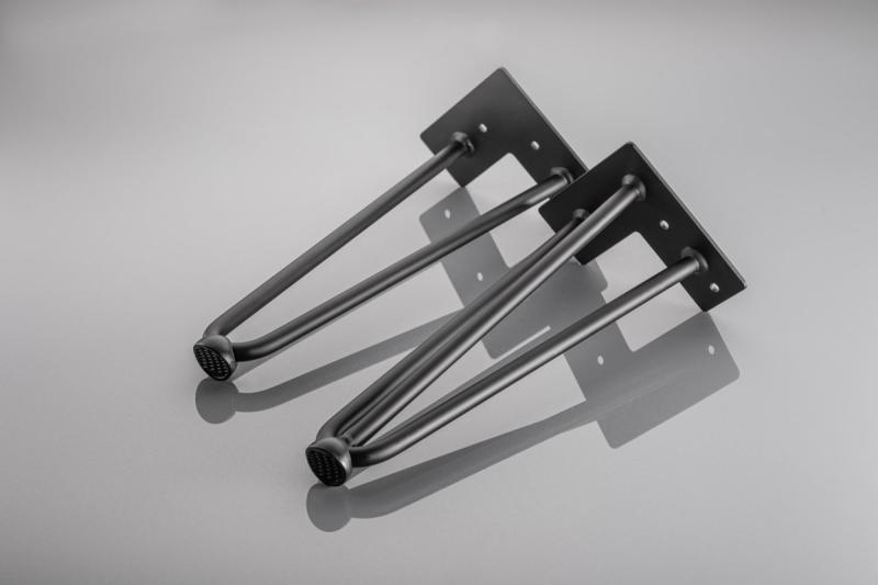 Hairpin ARTO leg with foot, 3 rods, 12 x 304 mm, black 1208963527