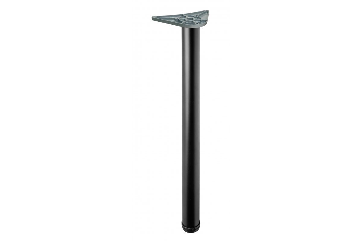 Tafelpoot rond zwart 71cm hoog verstelbaar 3cm met poot diameter 6cm 1208963584