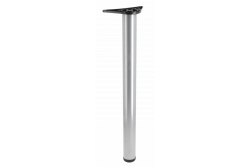 Tafelpoot rond zilver 71cm hoog verstelbaar 3cm met poot diameter 6cm 1208963585